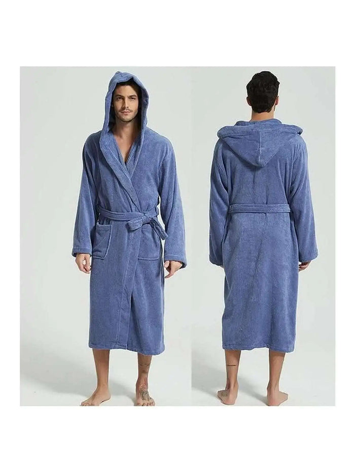 Blue Hooded Bath Robe Mystic Oasis Gifts