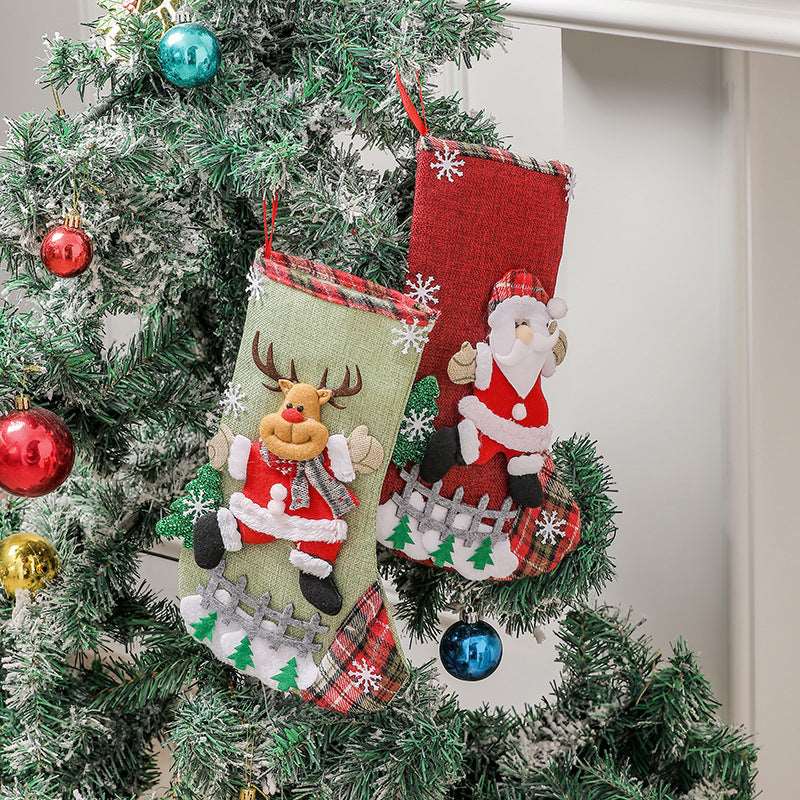 Christmas stockings on tree