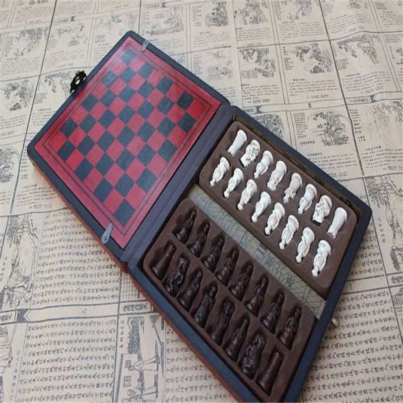 timeless beauty antique chess set