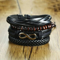 Braided Leather Wrap Bracelets Wristbands - Mystic Oasis Gifts
