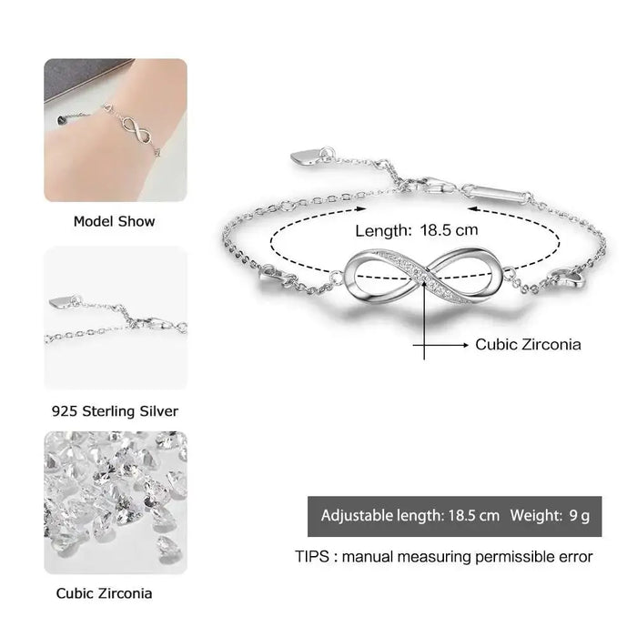 a diagram of a bracelet with the measurements of the bracelet