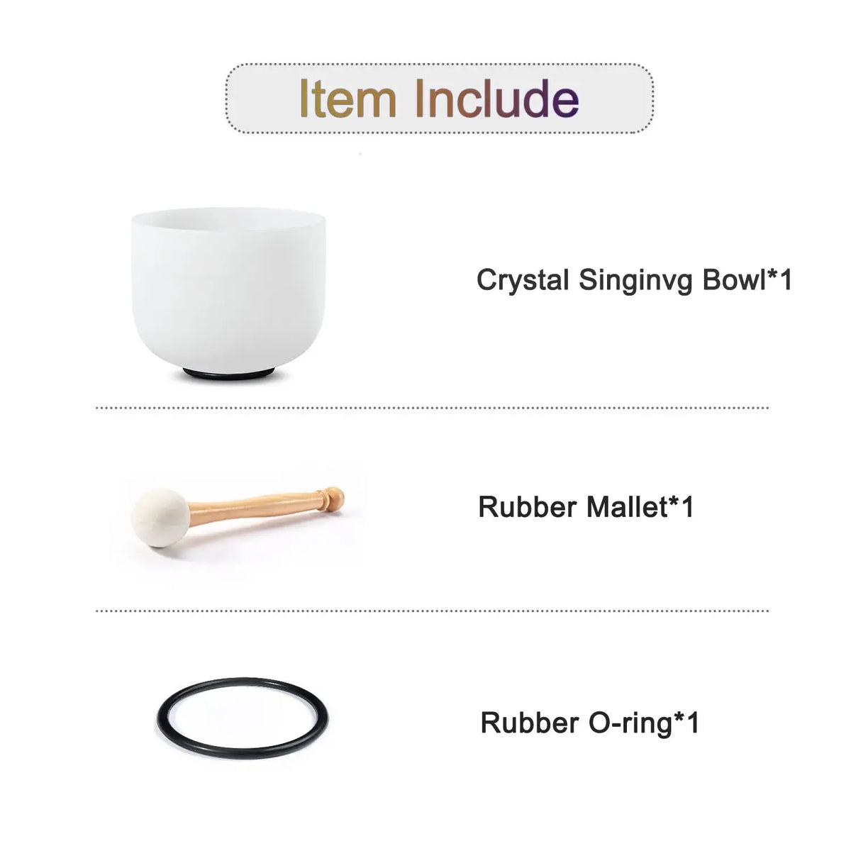 a set of musical instruments including a bowl, rubber mallet, rubber o -