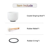 a set of musical instruments including a bowl, rubber mallet, rubber o -