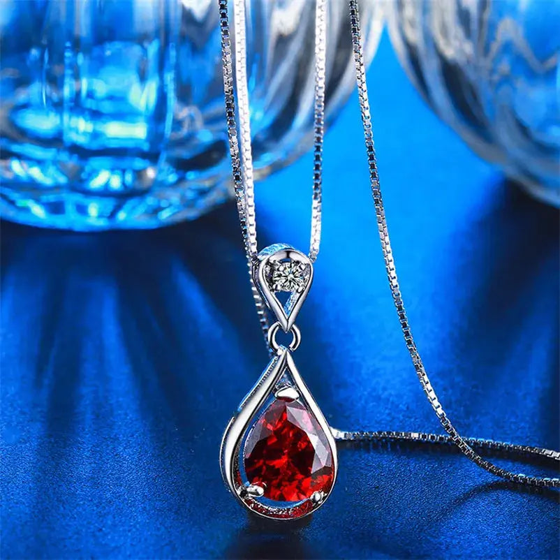 Luxury Red Stone Necklace Mystic Oasis Gifts necklace