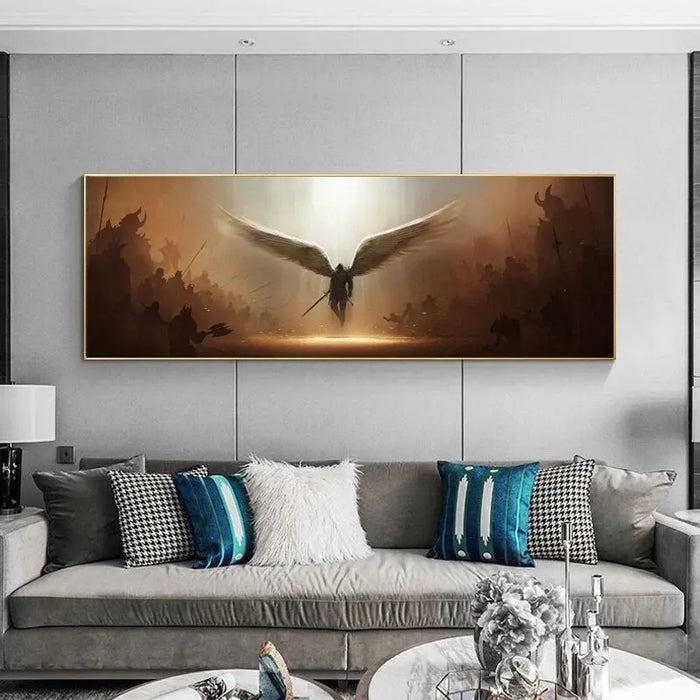 The Archangel of Justice Tyrael Wall Canvas Art Painting Wall Art Poster and Print Wall Art Picture for Living Room Home Decor Mystic Oasis Gifts