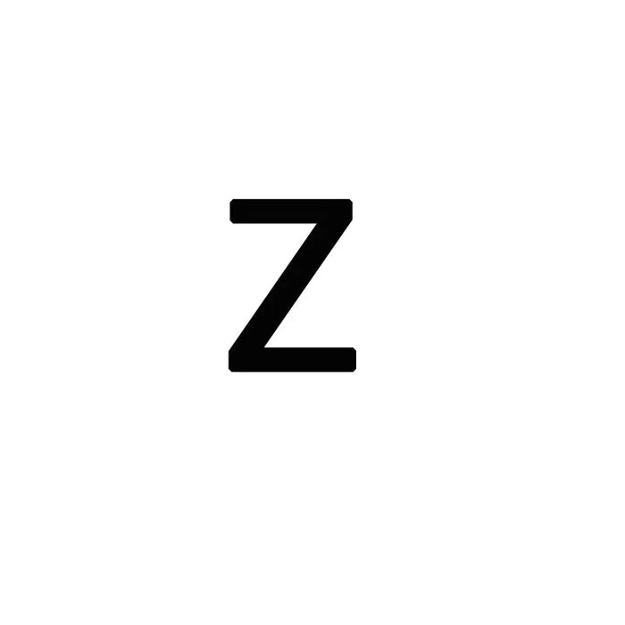 a black and white photo of the letter z