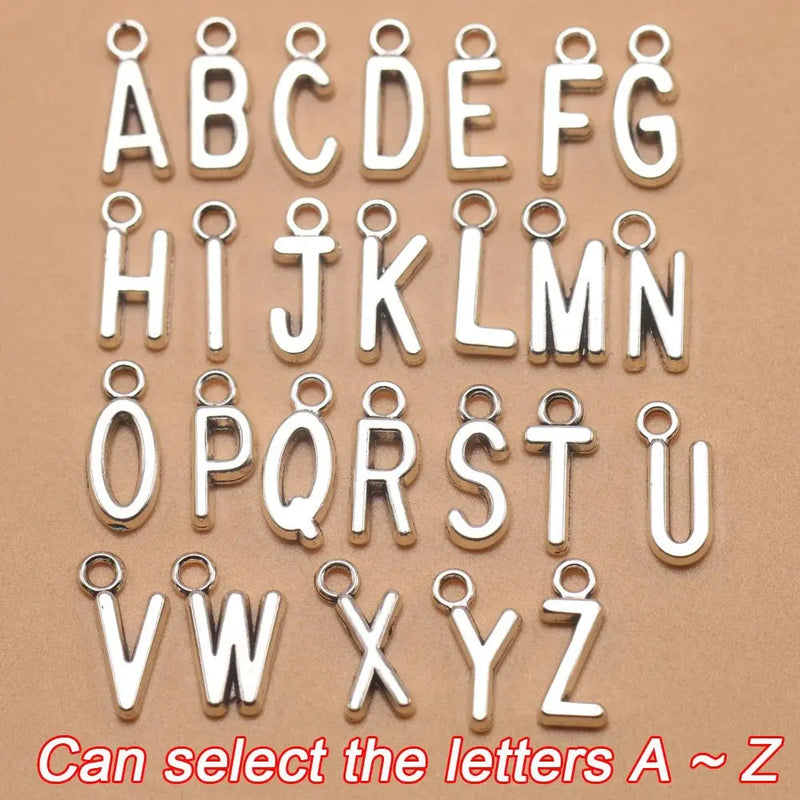 a set of metal letters and numbers on a table