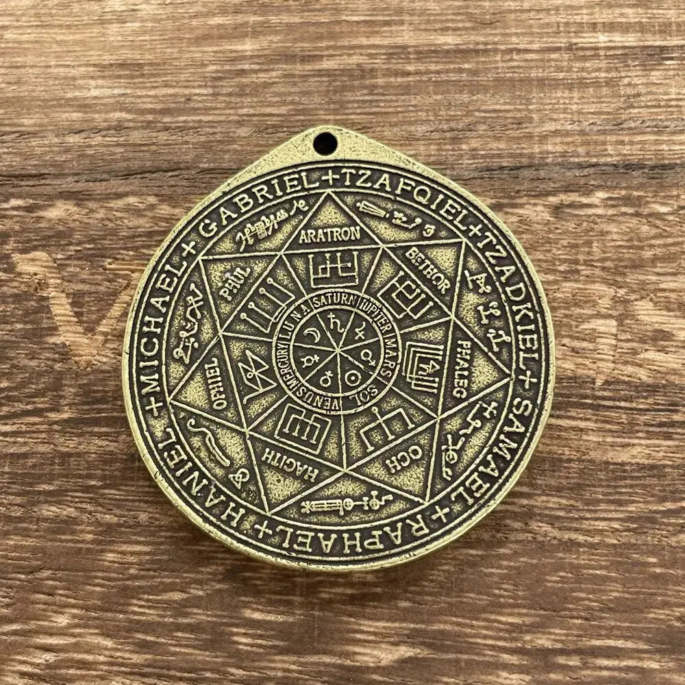 Key Of Solomon 7 Archangel Saint Michael Asterion Seal Keychain Kabbalah Amulet Jewelry Dropshipping Mystic Oasis Gifts