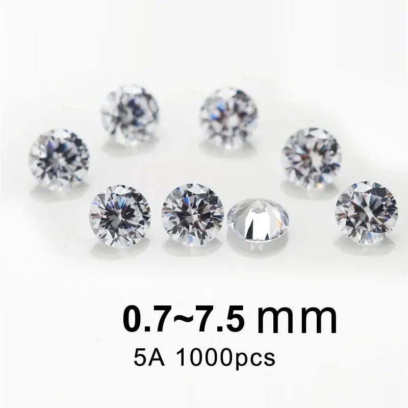 a group of diamonds sitting on top of a white table