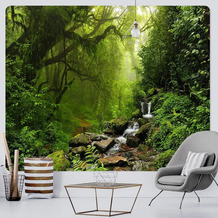 Natural Forest Landscape Decorative Tapestry (A21-754) - Mystic Oasis Gifts