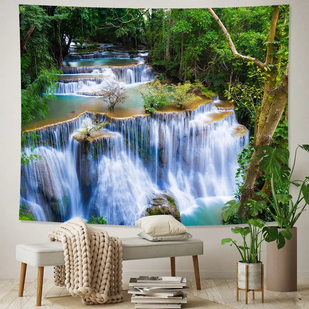 Natural Forest Landscape Decorative Tapestry (A21-754) - Mystic Oasis Gifts