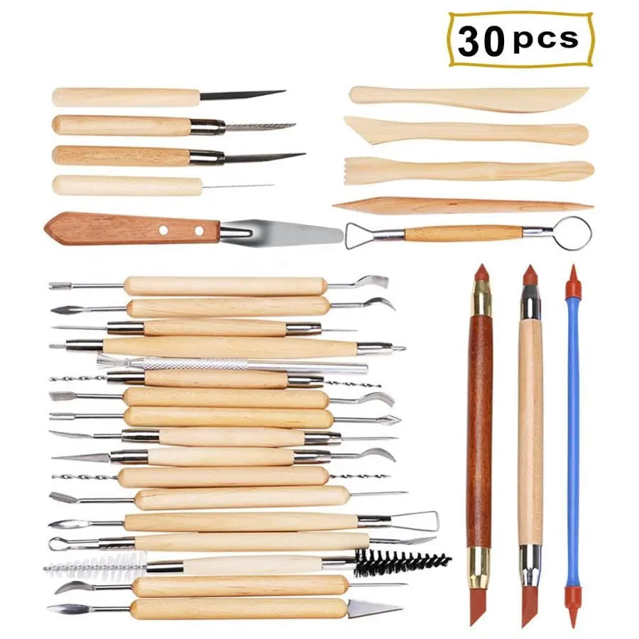 Multi-tools Ceramics Clay Sculpture Polymer tool set Beginner&#39;s DIY Craft Sculpting Pottery Modeling Carving Smoothing Wax Kit - Mystic Oasis Gifts