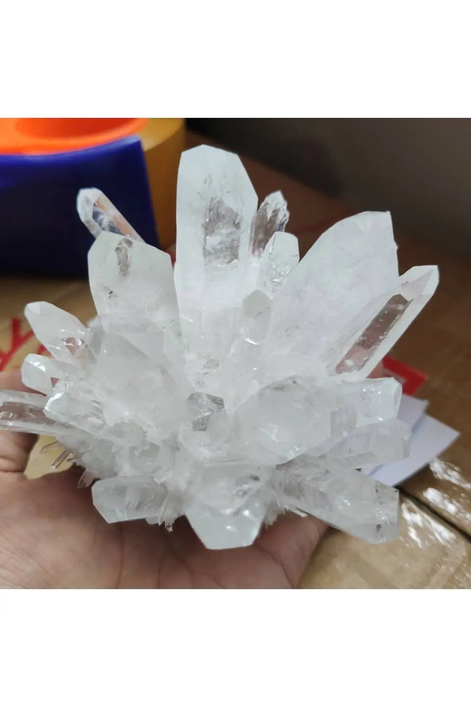 700-800g Quartz Crystal Clear Quartz Cluster Brazil Natural Quartz - Mystic Oasis Gifts