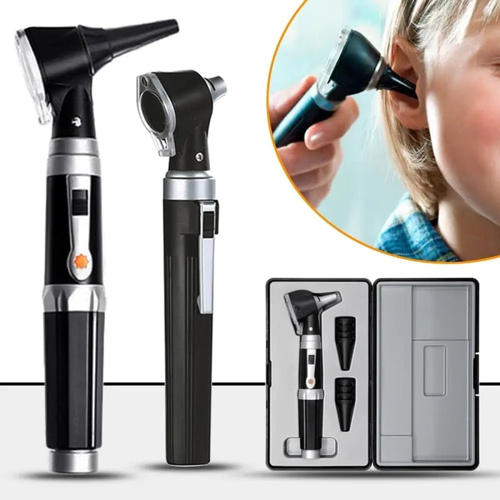 Professional Ear Cleaner Endoscope Medical Otoscope Set LED Bulb Diagnostic Home Travel Physician With 8 Tips for Adult Kid - Mystic Oasis Gifts