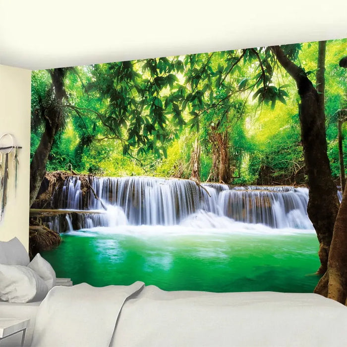 Natural Forest Landscape Decorative Tapestry (A24-222) - Mystic Oasis Gifts
