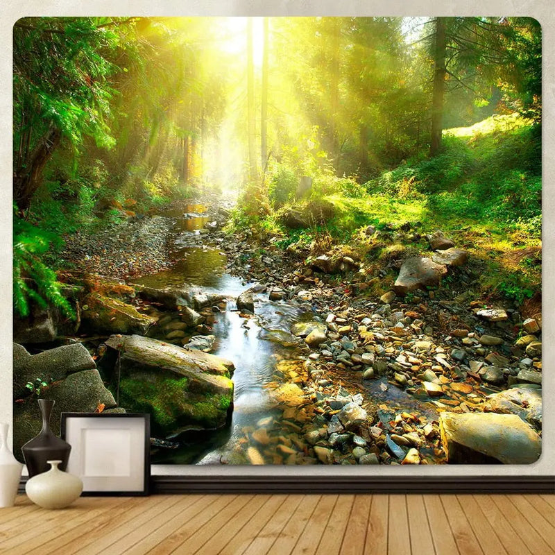 Natural Forest Landscape Decorative Tapestry (A21-853) - Mystic Oasis Gifts