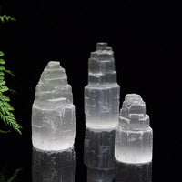 90-200g Natural Selenite Gypsum Lamp Natural Reiki Gypsum Tower Crystal Ore Ornaments Craft Decor Home  DIY Gifts Mineral Decor - Mystic Oasis Gifts