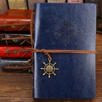 Spiral Notebook Diary Notepad Vintage Pirate Anchors PU Leather Note Book Replaceable Stationery Gift Traveler Journal 3