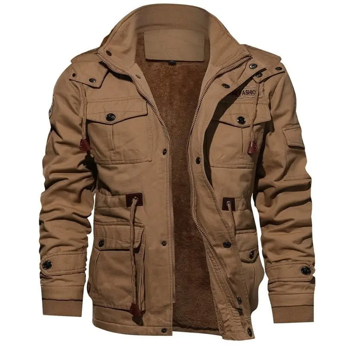 Men&#39;s Winter Fleece Inner Jacket Coats Thick Warm Casual Parkas Outwear Jackets Men jaquetas masculina inverno Hooded Overcoat - Mystic Oasis Gifts