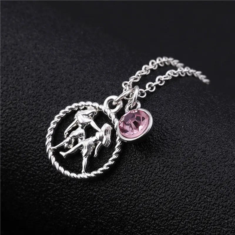 Skyrim Twelve Constellations Charm Necklace For Women Girl Zodiac Signs Jewelry Astrology Chokers Necklace Cancer Virgo Pisces 7