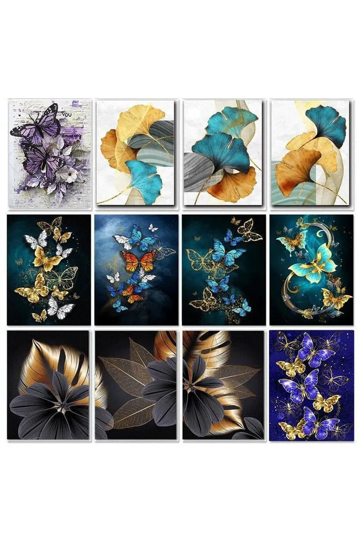 GATYZTORY Painting By Numbers Butterfly Animals Modern Wall Art Canvas Painting Acrylic Paint By Numbers For Home Decor Frameles - Mystic Oasis Gifts