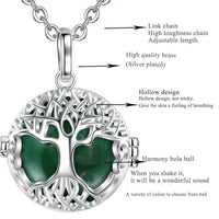 Eudora 20mm Harmony Bola Ball Tree of life Cage Pendant DIY Charm Necklace fit Colorful Chime Ball Jewelry For Women K363 - Mystic Oasis Gifts
