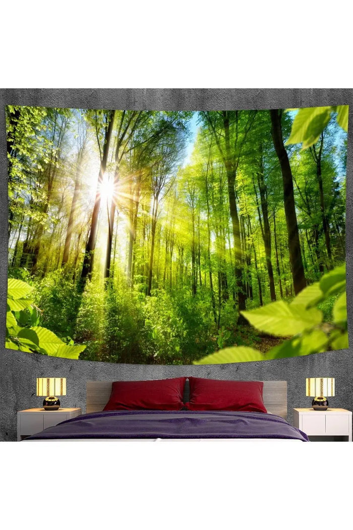 Natural Forest Landscape Decorative Tapestry (A23-995) - Mystic Oasis Gifts