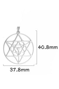 Dawapara Metatron Cube Pendant for Necklace Stainless Steel Charms for Jewelry Making Sacred Geometric Kabbalistic Tree of Life - Mystic Oasis Gifts