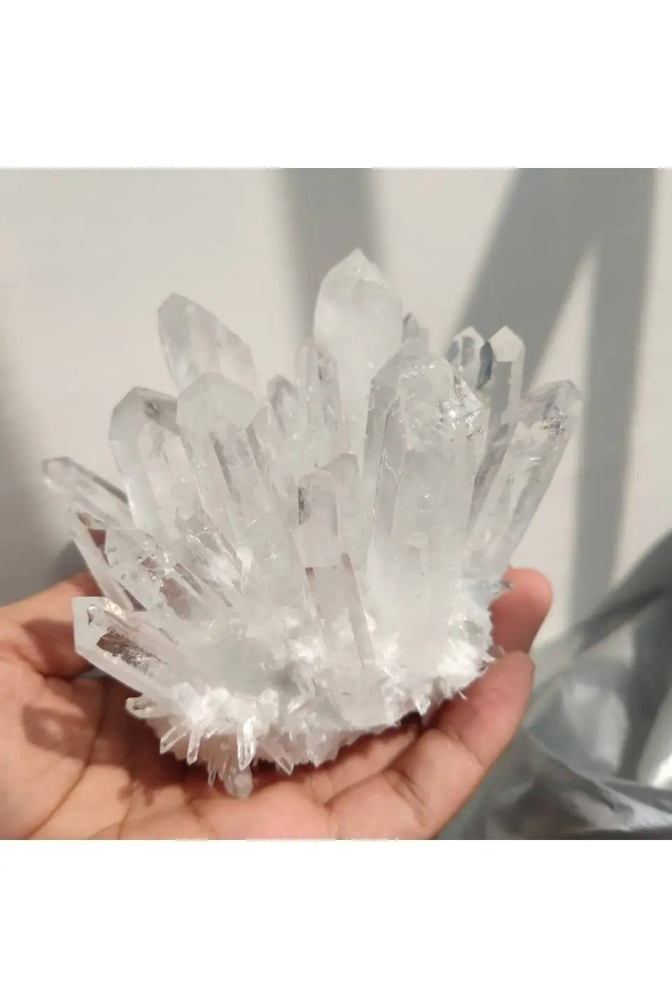 700-800g Quartz Crystal Clear Quartz Cluster Brazil Natural Quartz - Mystic Oasis Gifts