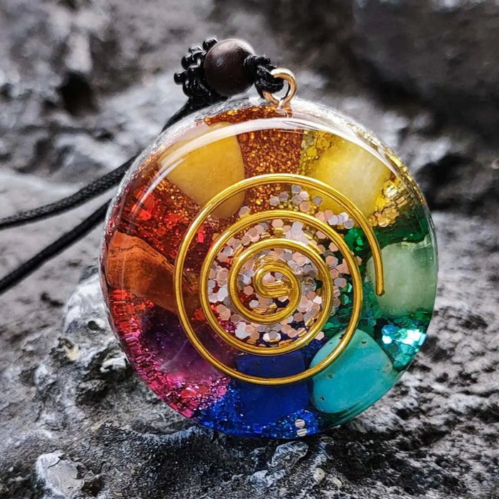 Orgonite Pendant Necklace Energy Generator Emf Protection Healing Crystal Sacred Geometry Chakra Necklaces Meditation Jewellry - Mystic Oasis Gifts