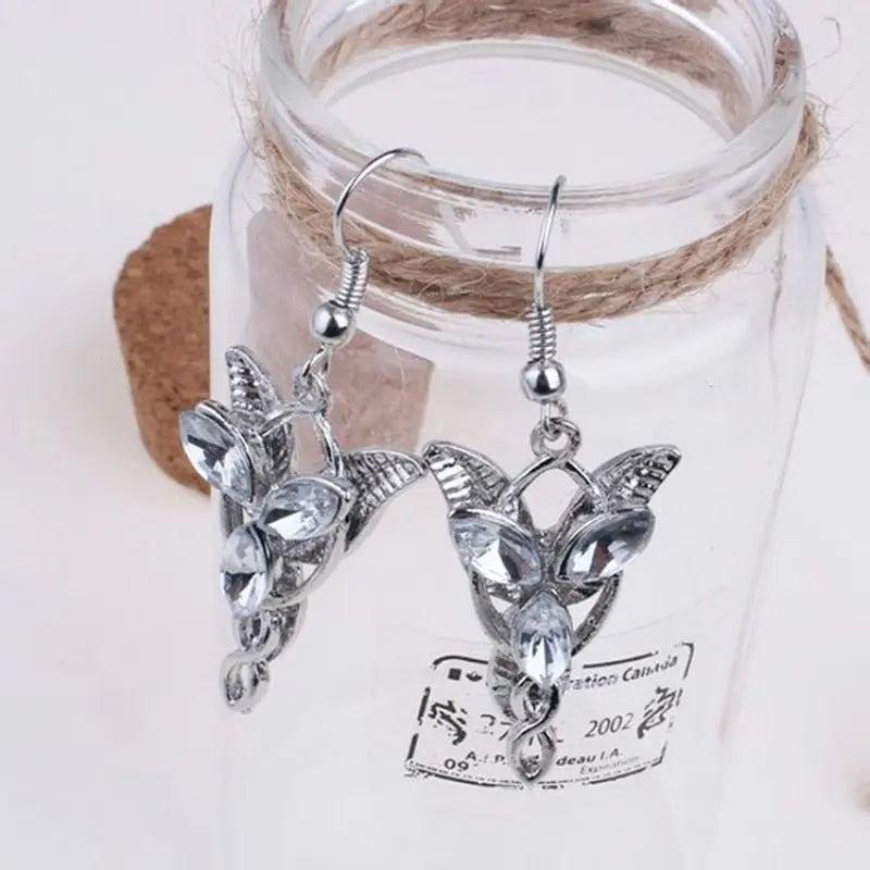Fashion Income Europe and America The Lord of the Rings Elf Princess Earrings Twilight Star Devil's Heart Premium Earrings - Mystic Oasis Gifts