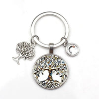 New 9-color Crystal Stone Tree of Life Statement Keychain Art Photo Glass Pendant Keychain DIY Gift Jewelry Charm Bag Souvenir - Mystic Oasis Gifts