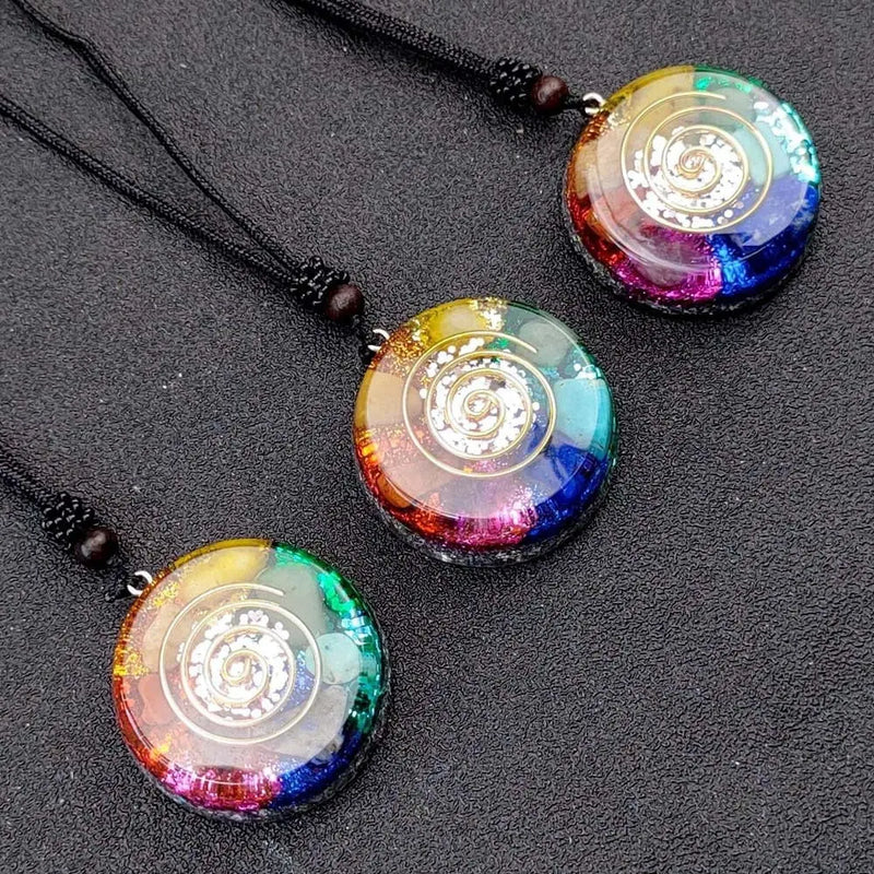 Orgonite Pendant Necklace Energy Generator Emf Protection Healing Crystal Sacred Geometry Chakra Necklaces Meditation Jewellry - Mystic Oasis Gifts