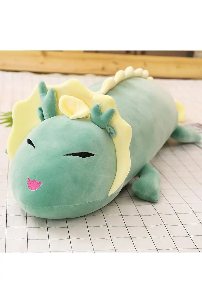 80cm-120cm Cute Long Dragon Plush Toy Soft Cartoon Animal Three Colors Dinosaur Stuffed Doll Sleeping Pillow Cushion Best Gifts - Mystic Oasis Gifts