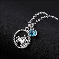 Skyrim Twelve Constellations Charm Necklace For Women Girl Zodiac Signs Jewelry Astrology Chokers Necklace Cancer Virgo Pisces 6