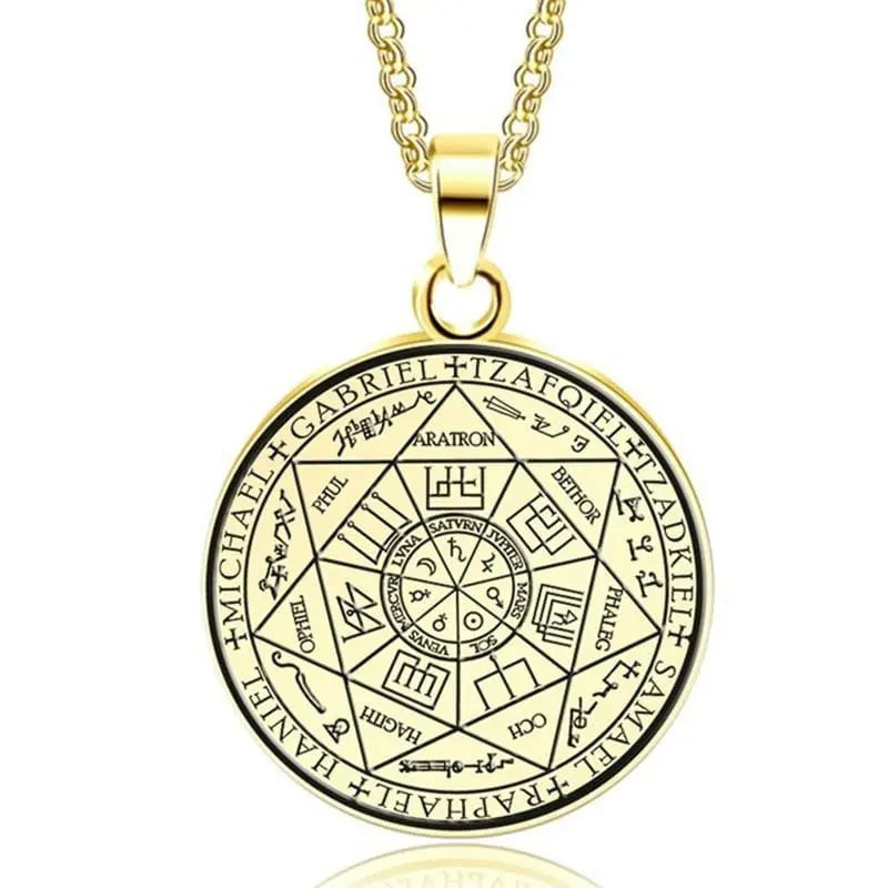 Metatron Cube Seven Archangel Pendant Sacred Geometry Seal Of Solomon Pendant Tetragrammaton Men Angels Sigil Talisman Necklace - Mystic Oasis Gifts
