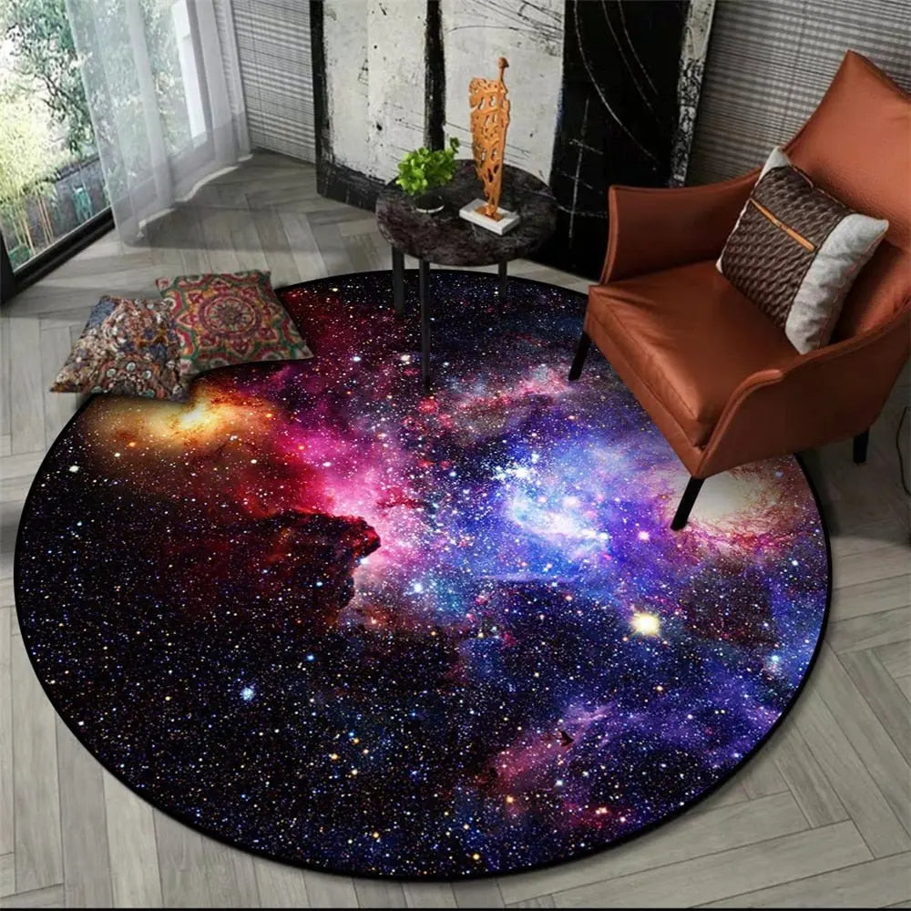 Bubble Kiss Nebula Design Round Carpets For Living Room Kid Room Home Decor Rugs Children Gift Decoration Salon Floor Mat 9