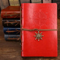 Spiral Notebook Diary Notepad Vintage Pirate Anchors PU Leather Note Book Replaceable Stationery Gift Traveler Journal 2