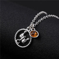 Skyrim Twelve Constellations Charm Necklace For Women Girl Zodiac Signs Jewelry Astrology Chokers Necklace Cancer Virgo Pisces 8