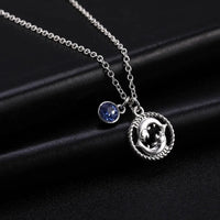 Skyrim Twelve Constellations Charm Necklace For Women Girl Zodiac Signs Jewelry Astrology Chokers Necklace Cancer Virgo Pisces 16