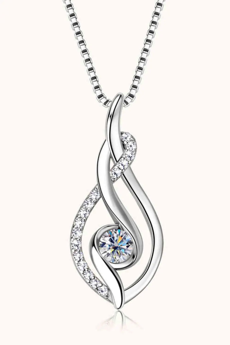 Moissanite 925 Sterling Silver Necklace Trendsi Necklace