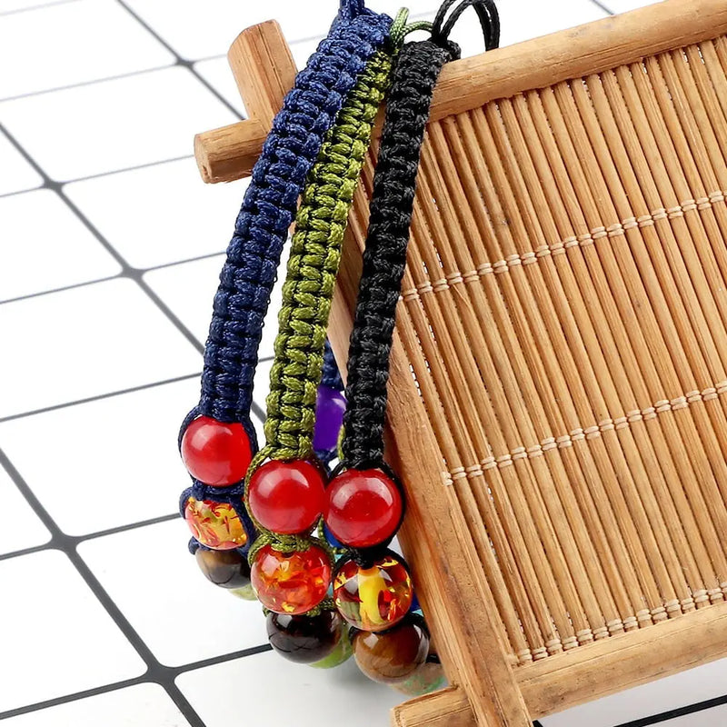 7 Chakra Healing Beaded Bracelet Reiki Prayer Balance Beads Bracelet Handmade Braided Bangles For Women Men Adjustable Jewelry - Mystic Oasis Gifts