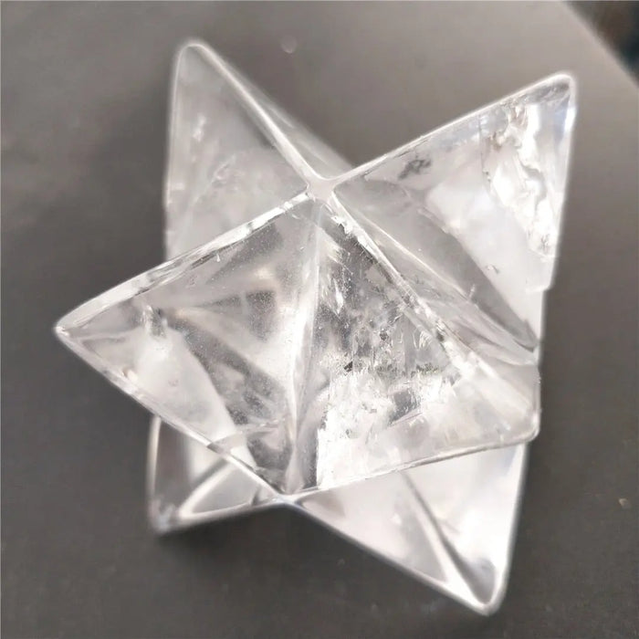 Natural Clear Crystal Merkaba Pendulum Crystal Stones Merkaba Stars Energy Minerals Jewelry Healing Decoration - Mystic Oasis Gifts