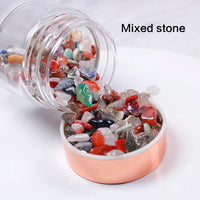 Natural  Crystal Elixir Bottles gemstone Glass  therapy stone Tea filter filter bottle Healing Crystal Infuser Energy cup - Mystic Oasis Gifts