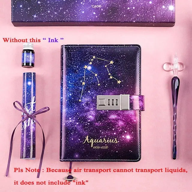 Aquarius Travel journal constellation - Mystic Oasis Gifts