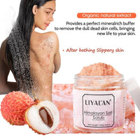 Pink Himalayan Salt Body Scrub With Shea Butter Dead Sea Salt Whitening Brightening Exfoliating For Dry Skin 250g - Mystic Oasis Gifts