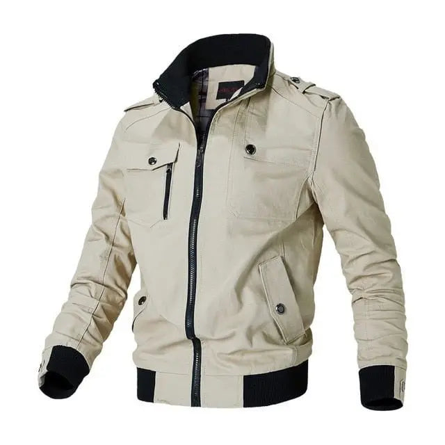 Bomber Jacket Men Fashion Casual Windbreaker Jacket Coat Men 2022 Spring Autumn New Hot Outwear Stand Slim Military Jacket Mens - Mystic Oasis Gifts