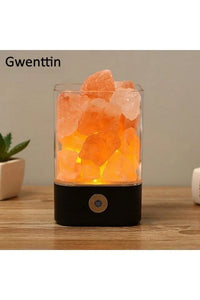 Crystal Natural Himalayan Salt Lamp USB Led Multicolor Night Light Table Lava Lamps for Bedroom Bedside Fixture Christmas Decor - Mystic Oasis Gifts