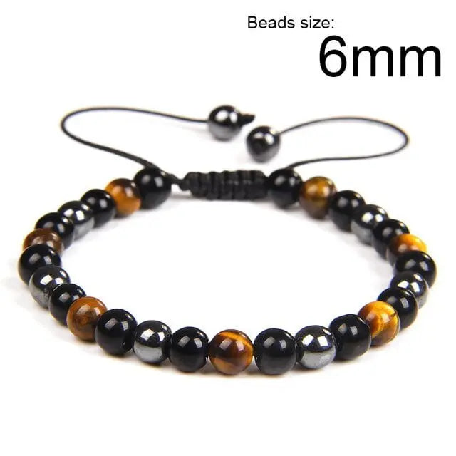 Natural Obsidian Stone Bracelet Magnet Tiger Eye Beaded Bracelets Slimming Bracelet Healthy Weight Loss Jewelry Women Men - Mystic Oasis Gifts