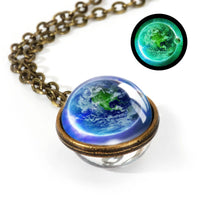 Nebula Galaxy Double Sided Pendant Necklace Mystic Oasis Gifts Necklace